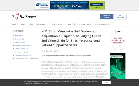 H. D. Smith Completes Full Ownership Acquisition of Triplefin ...