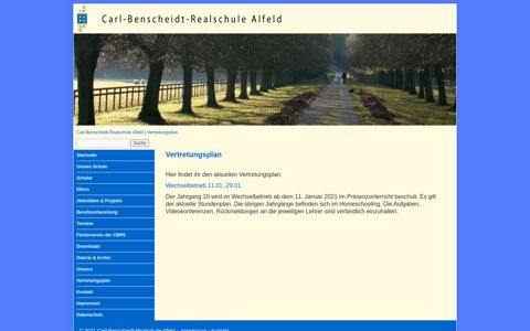 Vertretungsplan | Carl-Benscheidt-Realschule Alfeld