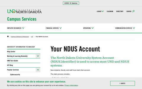 Your NDUS Account | University of North Dakota