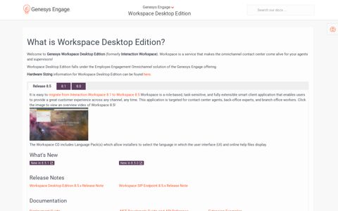 What is Workspace Desktop Edition? - Genesys Documentation