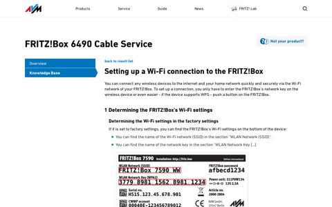 Setting up a Wi-Fi connection to the FRITZ!Box - AVM