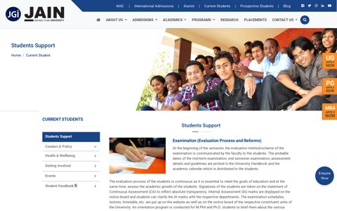 Students Support System | Jain (Deemed-to-be University)