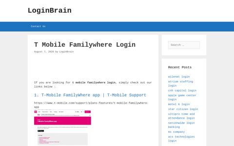t mobile familywhere login - LoginBrain