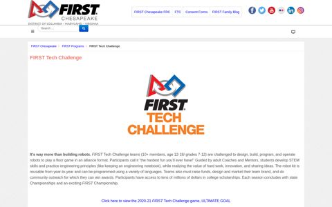 FIRST Tech Challenge - FIRST Chesapeake