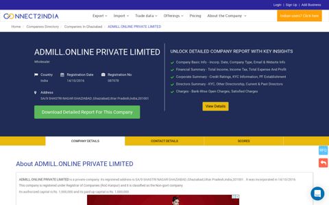 ADMILL.ONLINE PRIVATE LIMITED - Company, registration ...