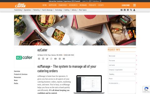 ezManage - The system to manage all of your catering orders ...