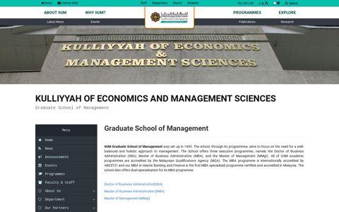 Graduate School of Management - IIUM
