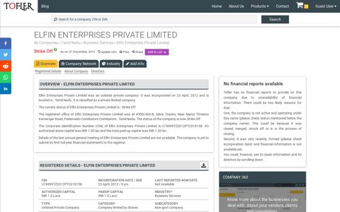 ELFIN ENTERPRISES PRIVATE LIMITED - Company Profile ...
