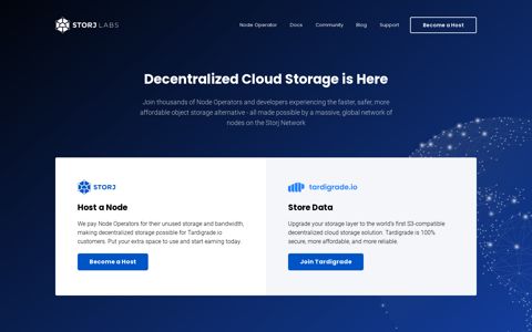 Decentralized Cloud Storage — Storj