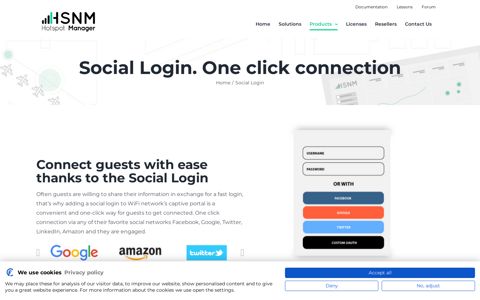 Social Login - HSNM Hotspot Manager