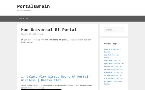 Hon Universal Rf - Galaxy Flex Direct Mount Rf Portal ...