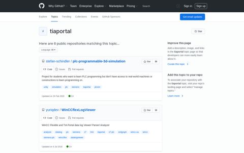tiaportal · GitHub Topics · GitHub
