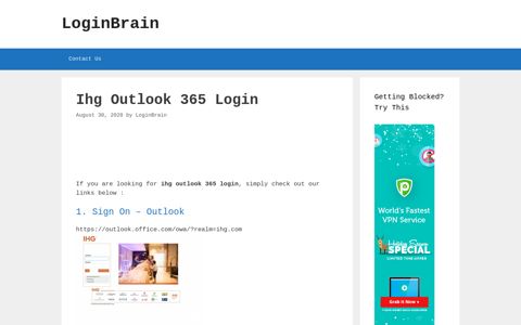 ihg outlook 365 login - LoginBrain