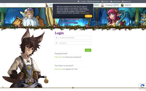Login - Fiesta Online - Gamigo