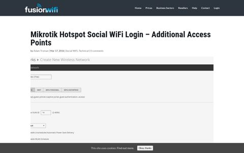 Mikrotik Hotspot Social WiFi Login - Fusion WiFi
