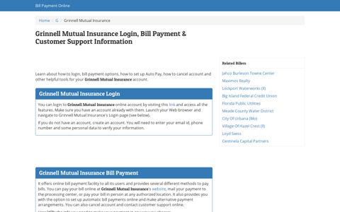 Grinnell Mutual Insurance Login, Bill Payment & Customer ...