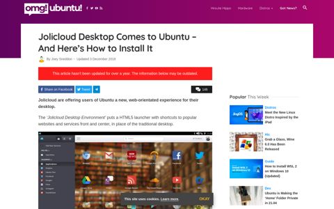 Jolicloud Experience Now Available to Install on Ubuntu