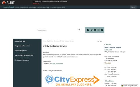 Utility Customer Service | Edmond, OK - Official Website