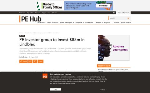 PE investor group to invest $85m in Lindblad | PE Hub