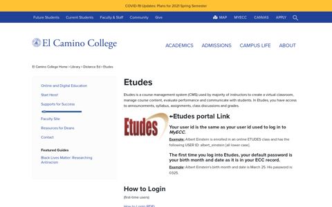 Etudes - El Camino College