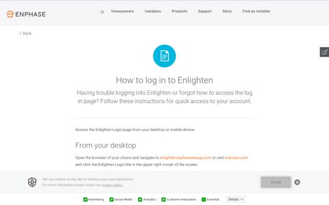 How to log in to Enlighten | Enphase