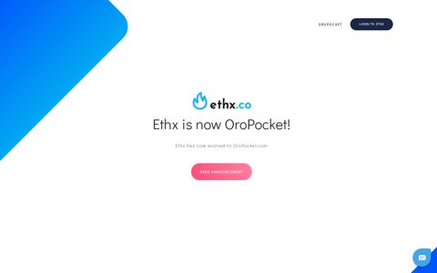 Ethx.co is Now OroPocket.com
