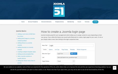 How to create a Joomla login page - Joomla51