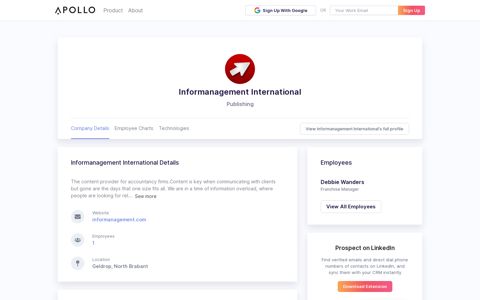 Informanagement International - Overview, Competitors, and ...