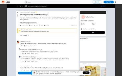 career.gamestop.com not working?? : GameStop - Reddit