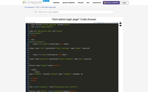 html admin login page Code Example - Grepper