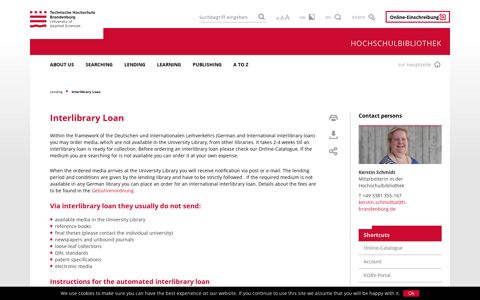 Interlibrary Loan›Technische Hochschule Brandenburg