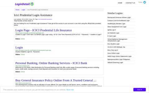 Icici Prudential Login Assistance Login Page - ICICI Prudential ...