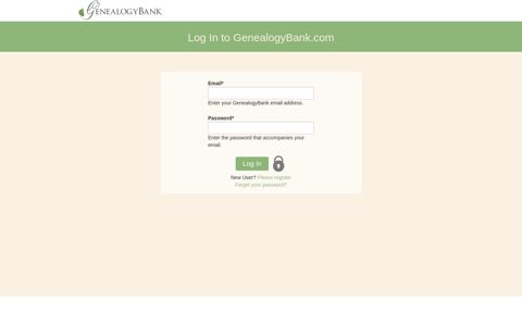 Login - GenealogyBank