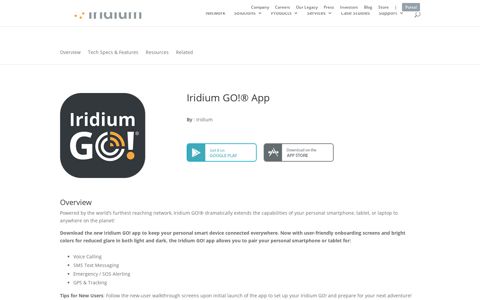 Iridium GO! App | Iridium Satellite Communications