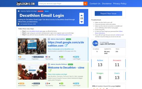 Decathlon Email Login - Logins-DB