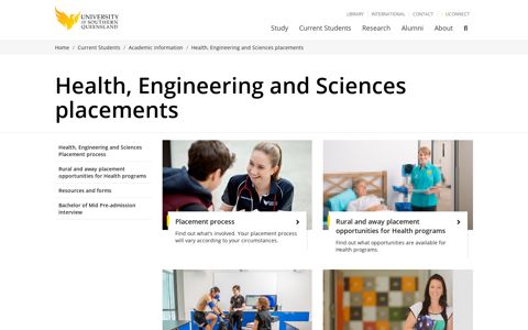 Health, Engineering and Sciences placements - USQ
