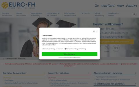 Fernstudium an der Euro-FH: Bachelor, Master und MBA