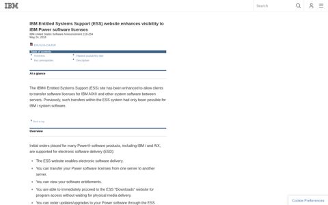 IBM Entitled Systems Support (ESS) website enhances ...