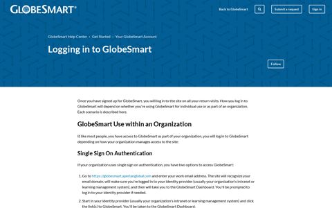 Logging in to GlobeSmart – GlobeSmart Help Center