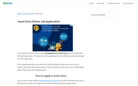 ▷ Jewel-Osco Online Job Application – 2020 - ZipList