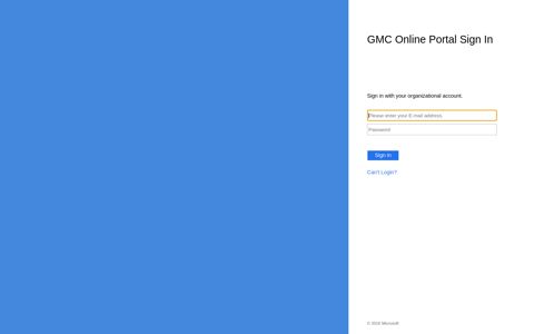 GMC Online Portal Sign In