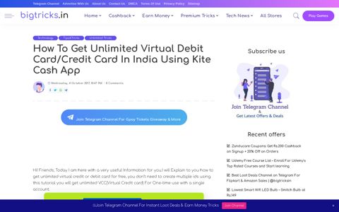 How To Get Unlimited Virtual Debit Card/Credit Card In India ...