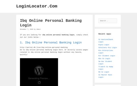 ibq online personal banking - LoginLocator.Com