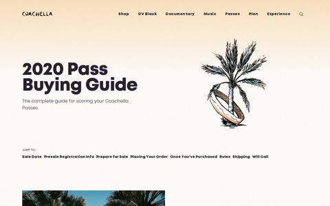 Pass Buying Guide - Coachella Valley Music and Arts Festival