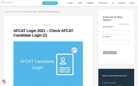 AFCAT Login 2021: Check IAF AFCAT C-DAC Candidate ...