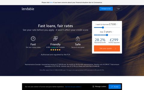 Lendable: Fast loans at fair rates