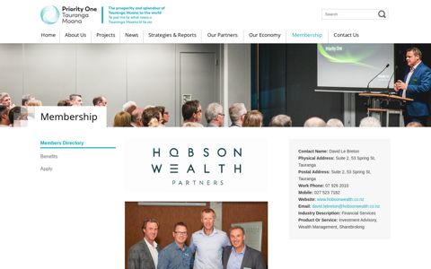 Hobson Wealth Partners - Members Directory | Priority One ...