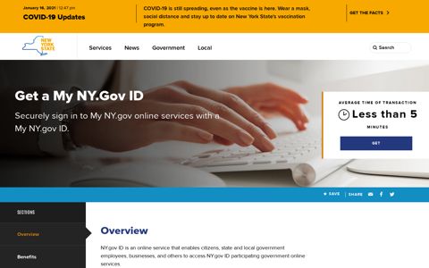 Get a My NY.Gov ID | The State of New York