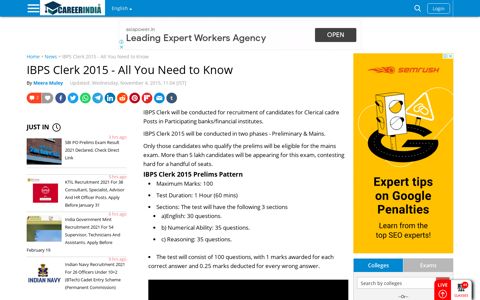 IBPS Clerk 2015 - All You Need to Know - Careerindia