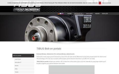 Bolt-on portals - Tibus Offroad -